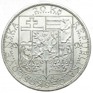 Tschechoslowakei, 20 Kronen 1937 Masaryk