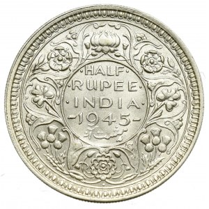 British India, 1/2 rupee 1945