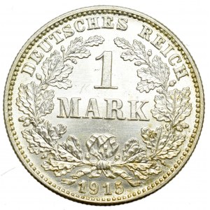 Nemecko, 1 marka 1915 G, Karlsruhe - proof-like