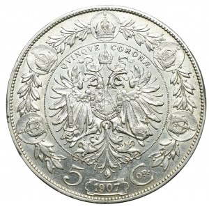 Austro-Węgry, Franciszek Józef, 5 koron 1907