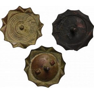 II RP, Bronzeschiessabzeichen - Satz von 3 Exemplaren