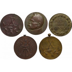 II RP, Set of medals (5 copies)