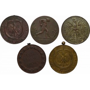 II RP, Set of medals (5 copies)
