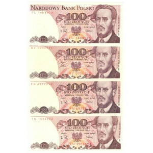 People's Republic of Poland, 100 zloty 1986, 1988 - set of 8 pieces - various series