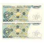 PRL, 1000 Zloty 1982 - Satz von 5 Exemplaren - Serie KN, HZ