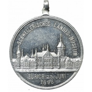 Švajčiarsko, medaila pri príležitosti otvorenia múzea v Zürichu 1898