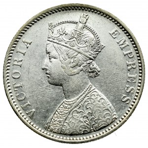India, 1 rupia 1877
