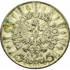 II Republic of Poland, 5 zloty 1934 Pilsudski