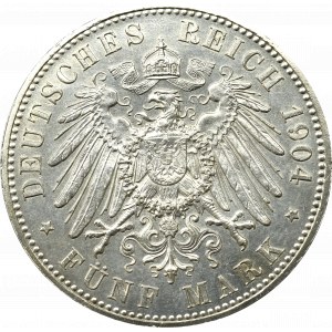 Nemecko, Hesensko, Filip I, 5 známok 1904
