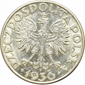 II Rzeczpospolita, 2 zloté 1936 Plachetnica