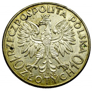 II Rzeczpospolita, 10 Zloty 1932 BZM Kopf einer Frau