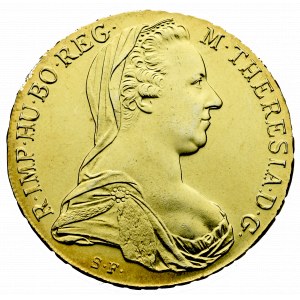 Rakúsko, Mária Terézia, Thaler 1780 - nová razba, pozlátená