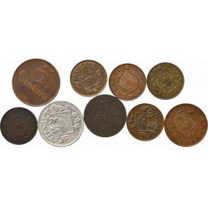 Latvia, Lot of billon coins