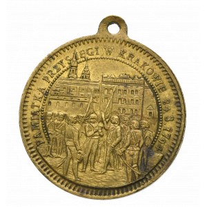 Polska, XIX wiek, medal na pamiątkę przysięgi w krakowie 1894