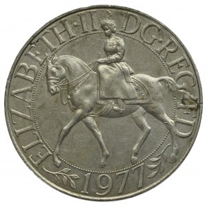 England, 25 new pence 1977 - silver jubilee