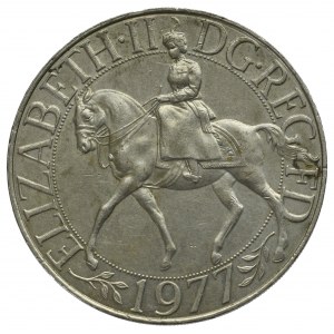 Wielka Brytania, 25 nowych pensów 1977 - srebrny jubileusz