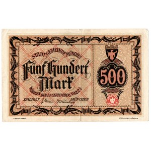 Niemcy, 500 marek 1922 Monachium