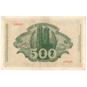 Nemecko, 500 mariek 1922 Mníchov