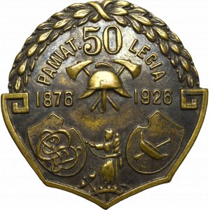 II RP, Commemorative badge 50 years Lodz Volunteer Fire Brigade