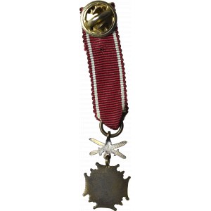 PSZnZ, Miniatura Brązowego Krzyża Zasługi z Mieczami - ciekawe wykonanie