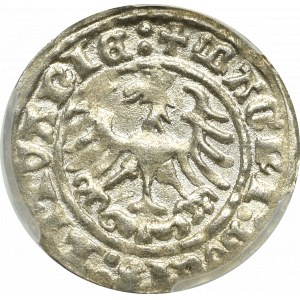 Zikmund I. Starý, půlpenny 1512, Vilnius - PCGS MS62