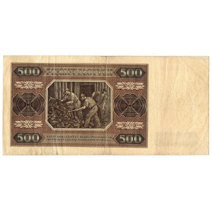 PRL, 500 Zloty 1948 - 2 Exemplare - Serien BP und BI