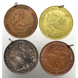 Poľská ľudová republika, súbor medailí Športové hry zamestnancov ústredných inštitúcií Varšava 1974-75