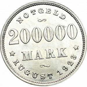 Nemecko, Weimarská republika, Hamburg, 200 000 mariek 1923