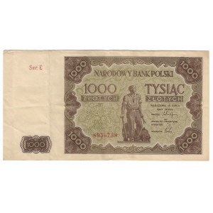 People's Republic of Poland, 1000 zloty 1947 E