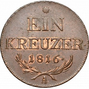 Austria, Franz I, 1 kreuzer 1816 Vienna
