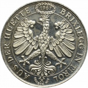 Rakousko, žeton Brixlegg v Tyrolsku 1967 - stříbro