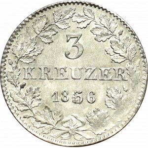 Německo, Frankfurt, 3 krajcars 1856