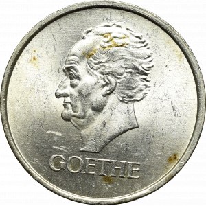 Německo, 3 známky 1932 D, Goethe, Rarita - DOUBLE DIE