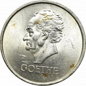 Niemcy, 3 marki 1932 D, Goethe, Rzadkość - DOUBLE DIE