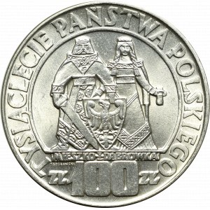 PRL, 100 złotych 1966 Mieszko i Dąbrówka srebro