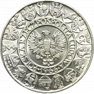 PRL, 100 złotych 1966 Mieszko i Dąbrówka srebro