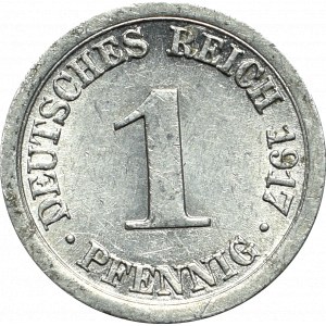 Německo, 1 fenig 1917 E