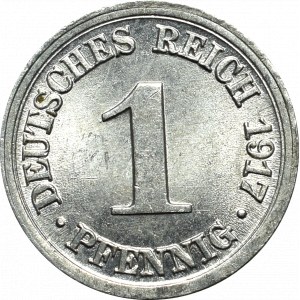 Německo, 1 fenig 1917 D, Mnichov