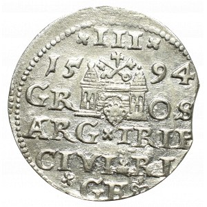 Zygmunt III Waza, Trojak 1594, Ryga - nieopisany