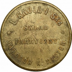 Poland, Advertising token of L. Knoll and Ska Warsaw - Minter's product warehouse