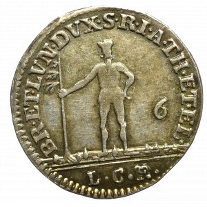 Německo, Brunswick-Wolfenbüttel, 1/6 Thaler 1774