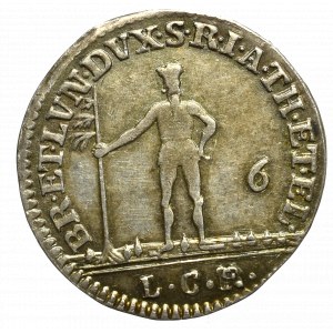 Nemecko, Brunswick-Wolfenbüttel, 1/6 Thaler 1774