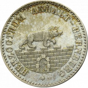 Germany, Anhalt-Bernburg, 1/6 thaler 1856