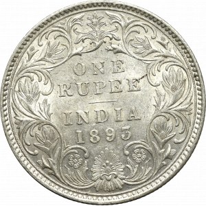 British India, 1 rupee 1893, Mumbay