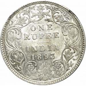 British India, 1 rupee 1893, Mumbay