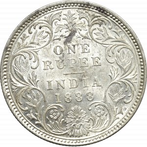 Indie brytyjskie, 1 Rupia 1888, Bombaj