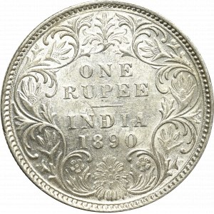 Indie brytyjskie, 1 Rupia 1890, Bombaj