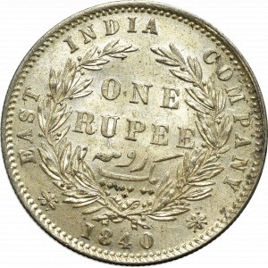 British India, 1 rupee 1840