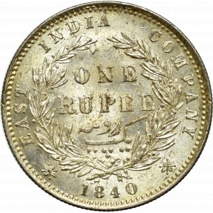 British India, 1 rupee 1840