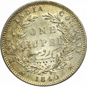 British India, 1 rupee 1840